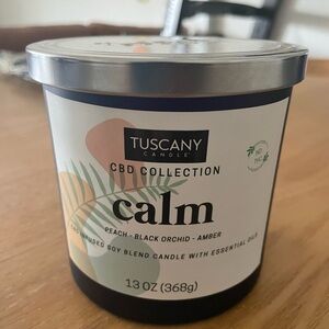 Tuscany Candle CBD Collection "Calm" Scented Candle - Peach, Black Orchid, Amber